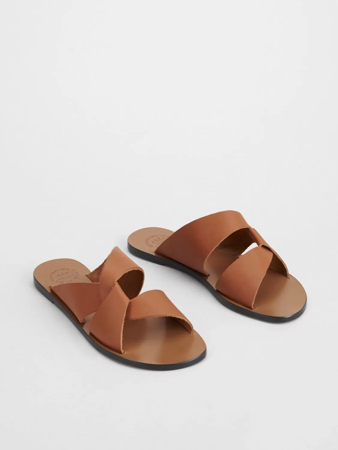 ATP Atelier Allai Lader Platta Sandaler Brandy Sale