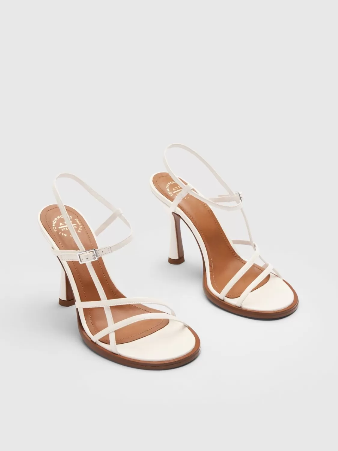ATP Atelier Amalfi Nappa Sandaler Med Strappy Klackar Linne Store
