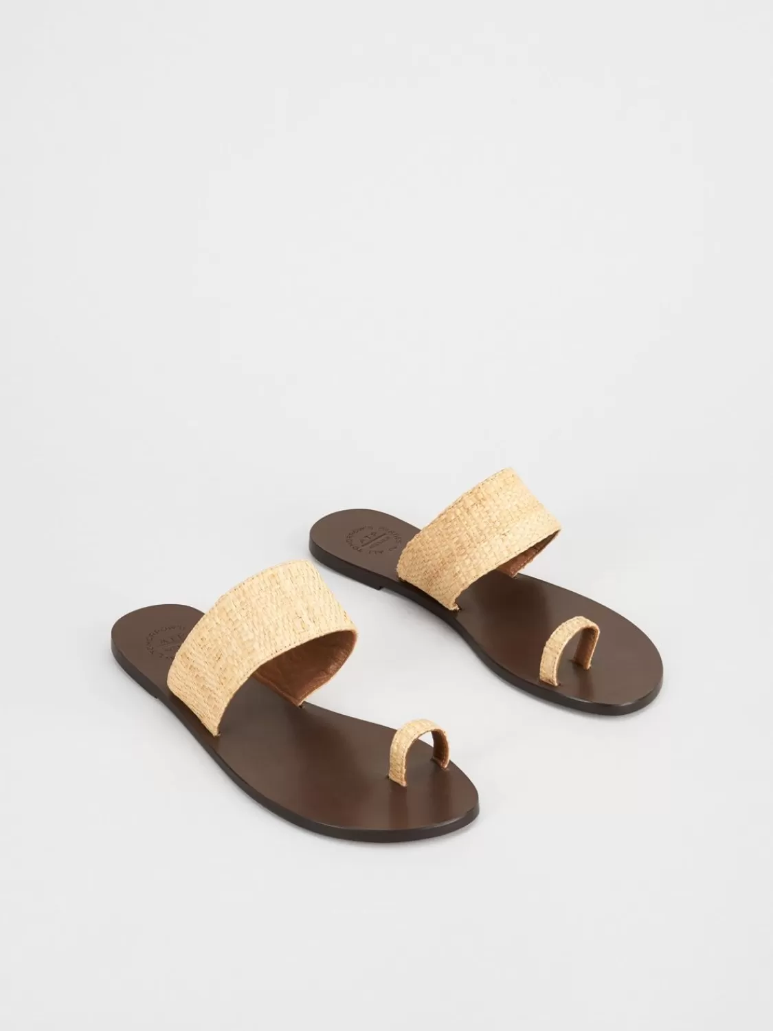 ATP Atelier Astrid Raffia Platta Sandaler Naturlig Shop