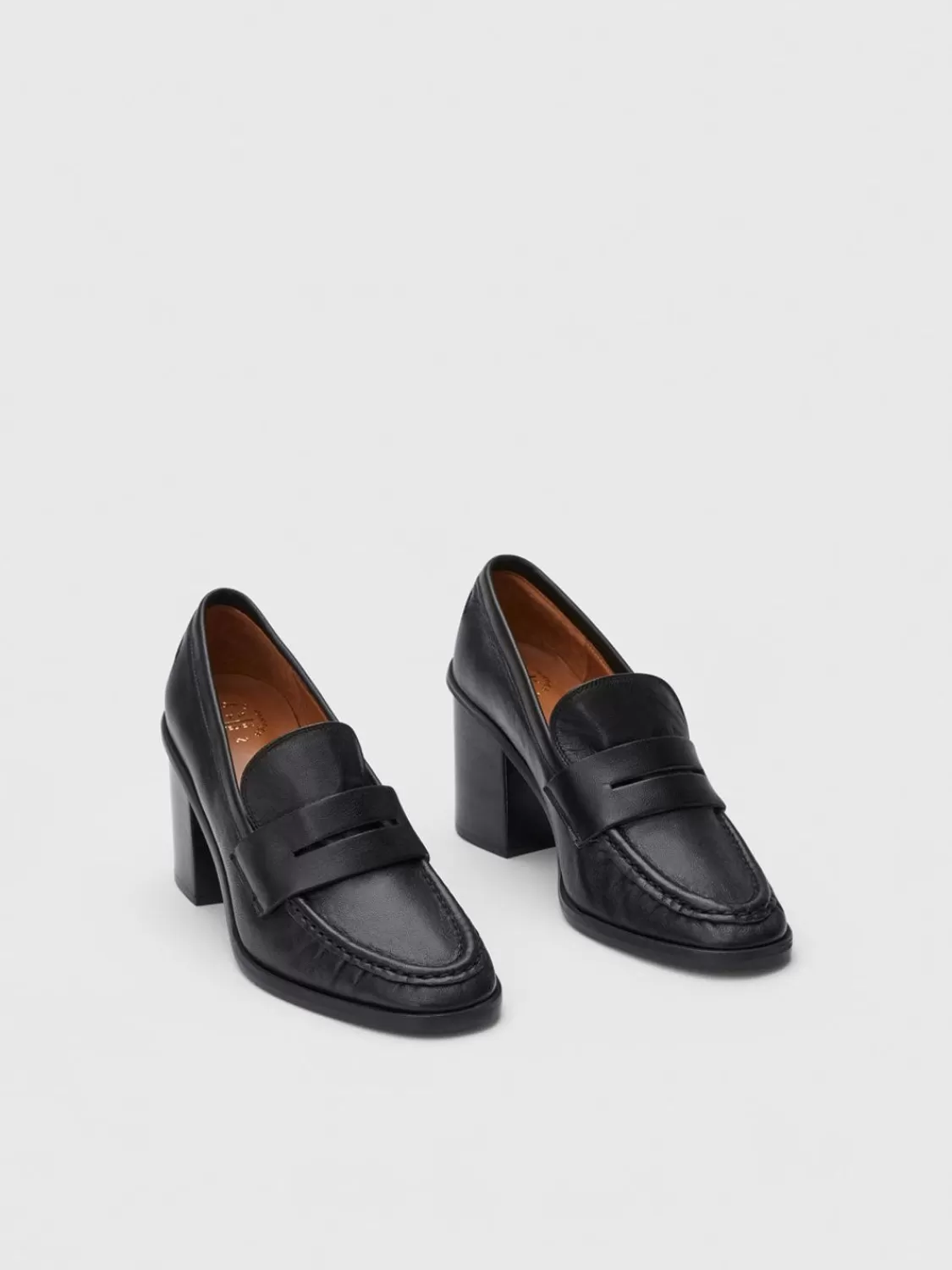 ATP Atelier Avella Nappa Loafers Med Klackar Svart Discount