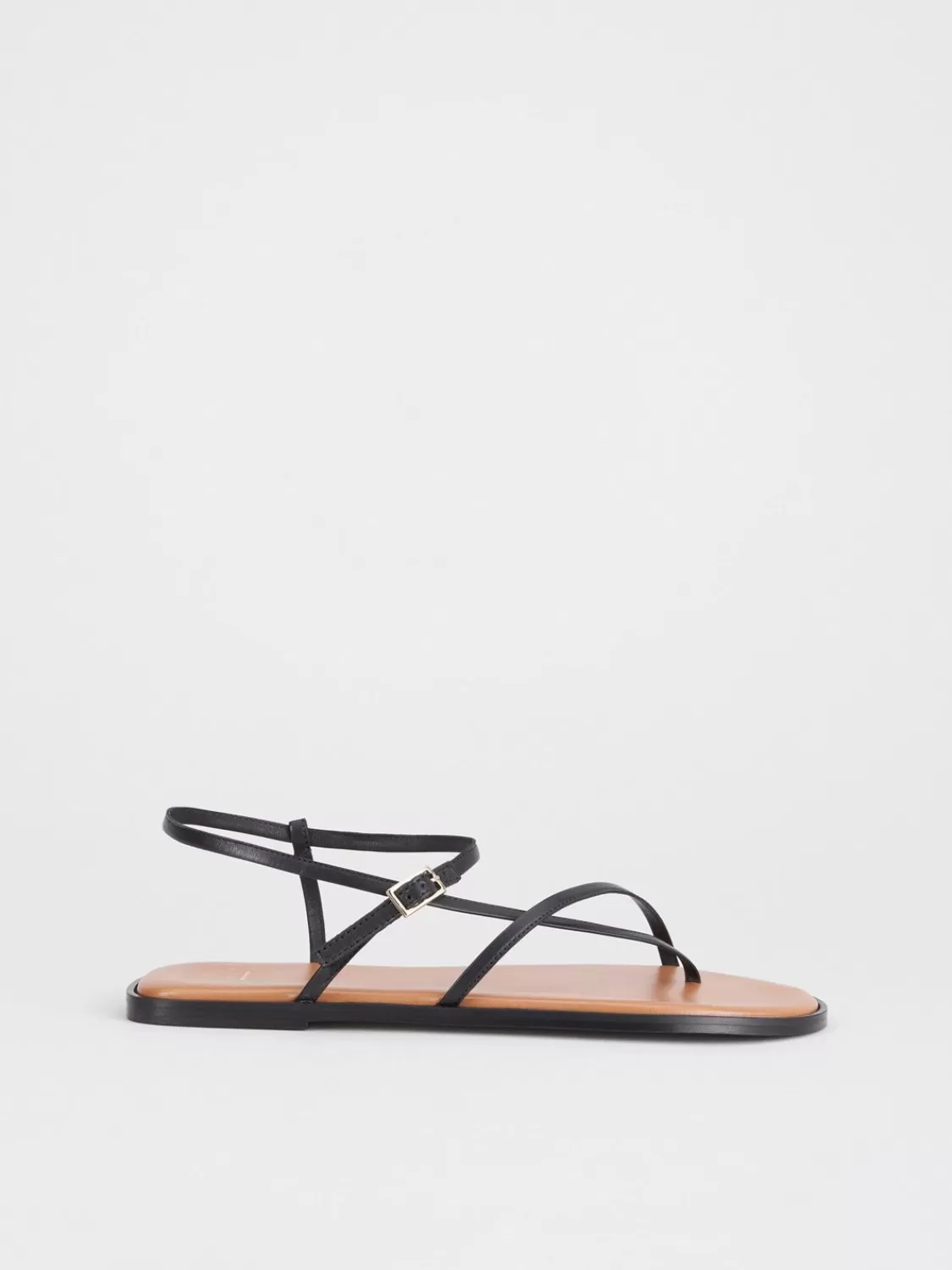 ATP Atelier Capri Nappa Platta Sandaler Svart Clearance
