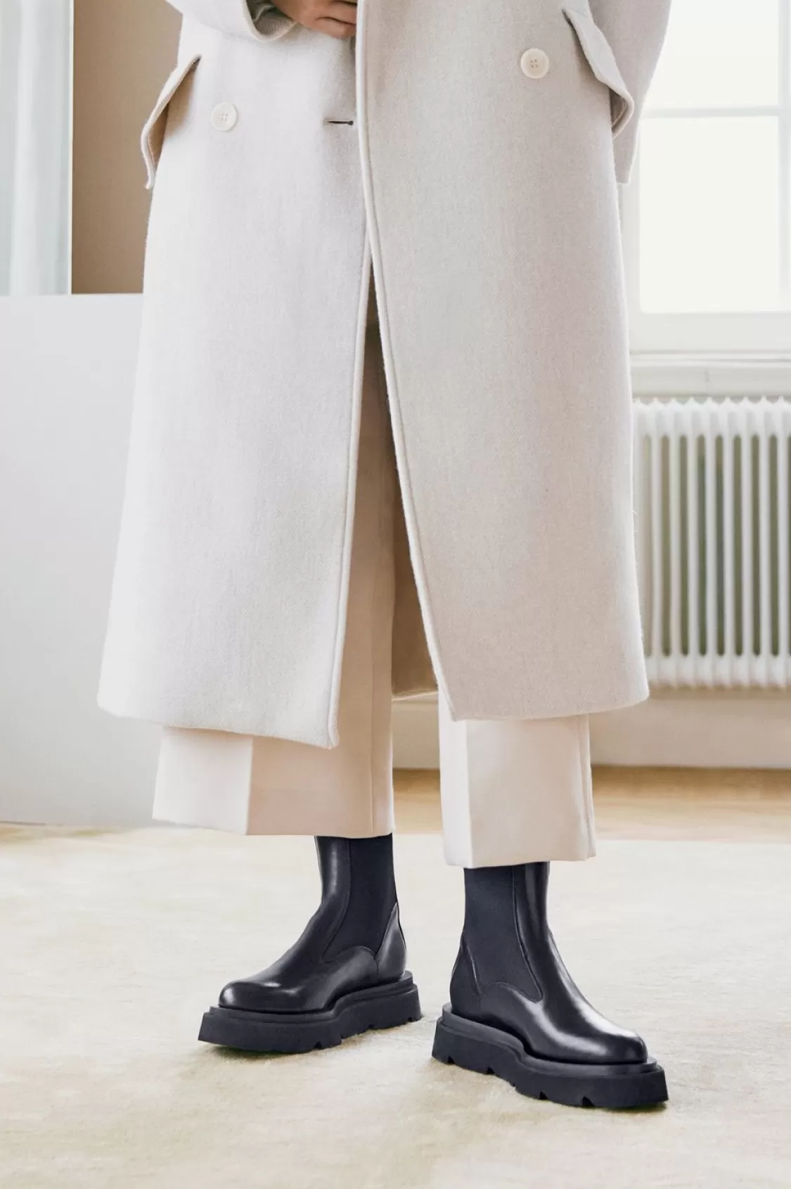 ATP Atelier Moncalieri Chunky-Stovlar I Lader Svart Sale