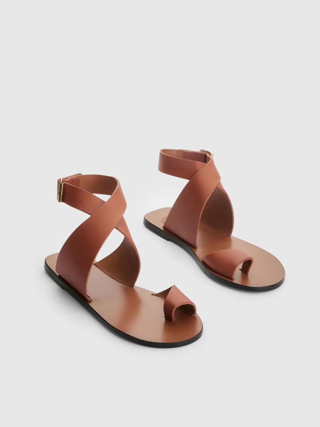 ATP Atelier Montagano Lader Platta Sandaler Brandy New
