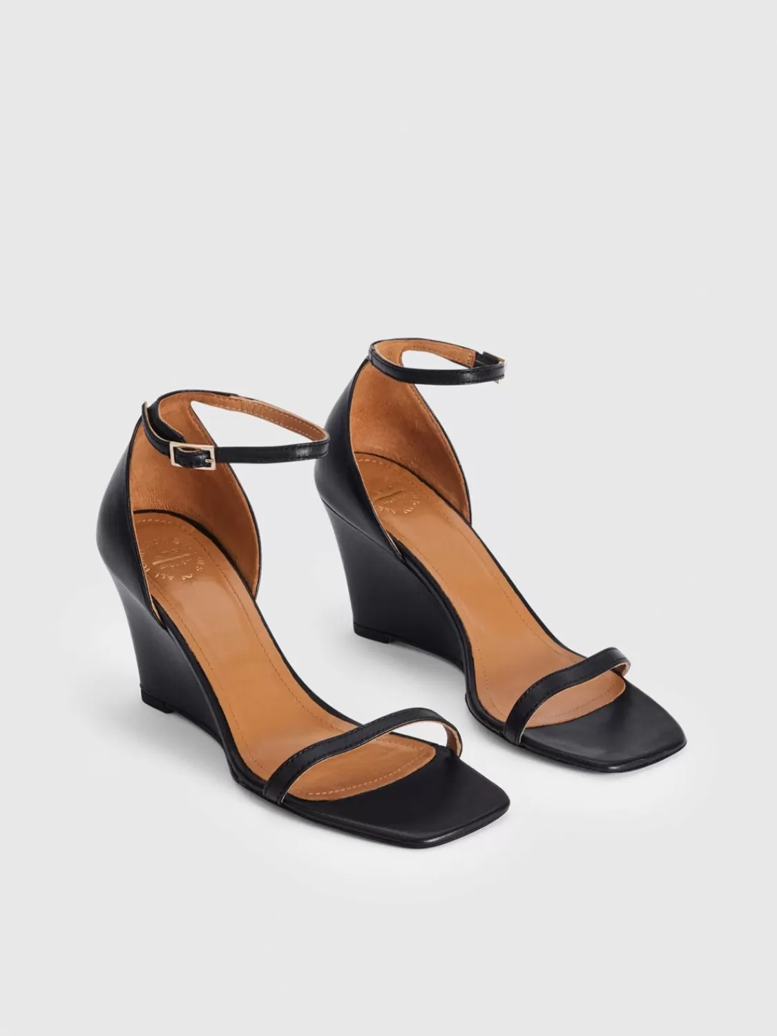 ATP Atelier Morcone Nappa Wedge Sandaler Svart Cheap