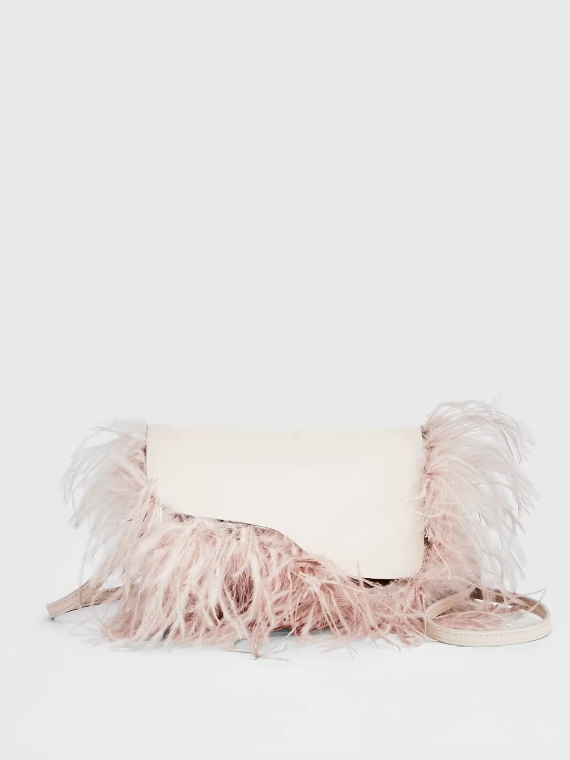 ATP Atelier Scarlino Nappa/Feathers Pouch Bag Kalksten Best Sale
