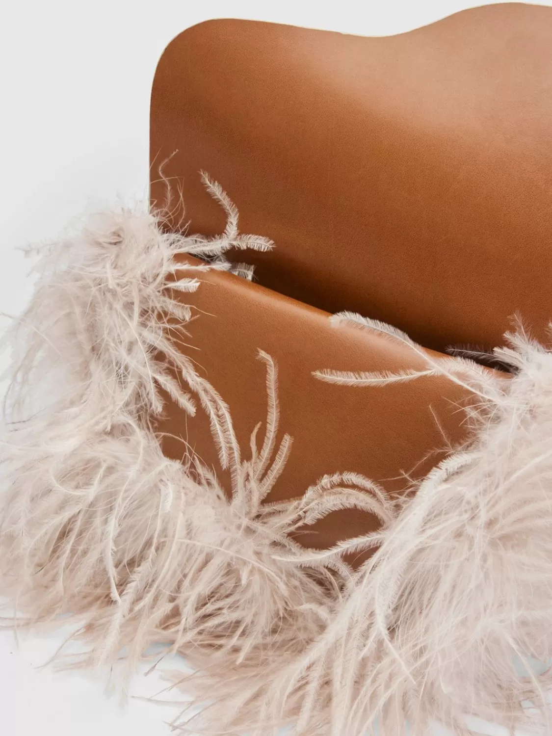 ATP Atelier Scarlino Nappa/Feathers Pouch Bag Kalksten Best Sale