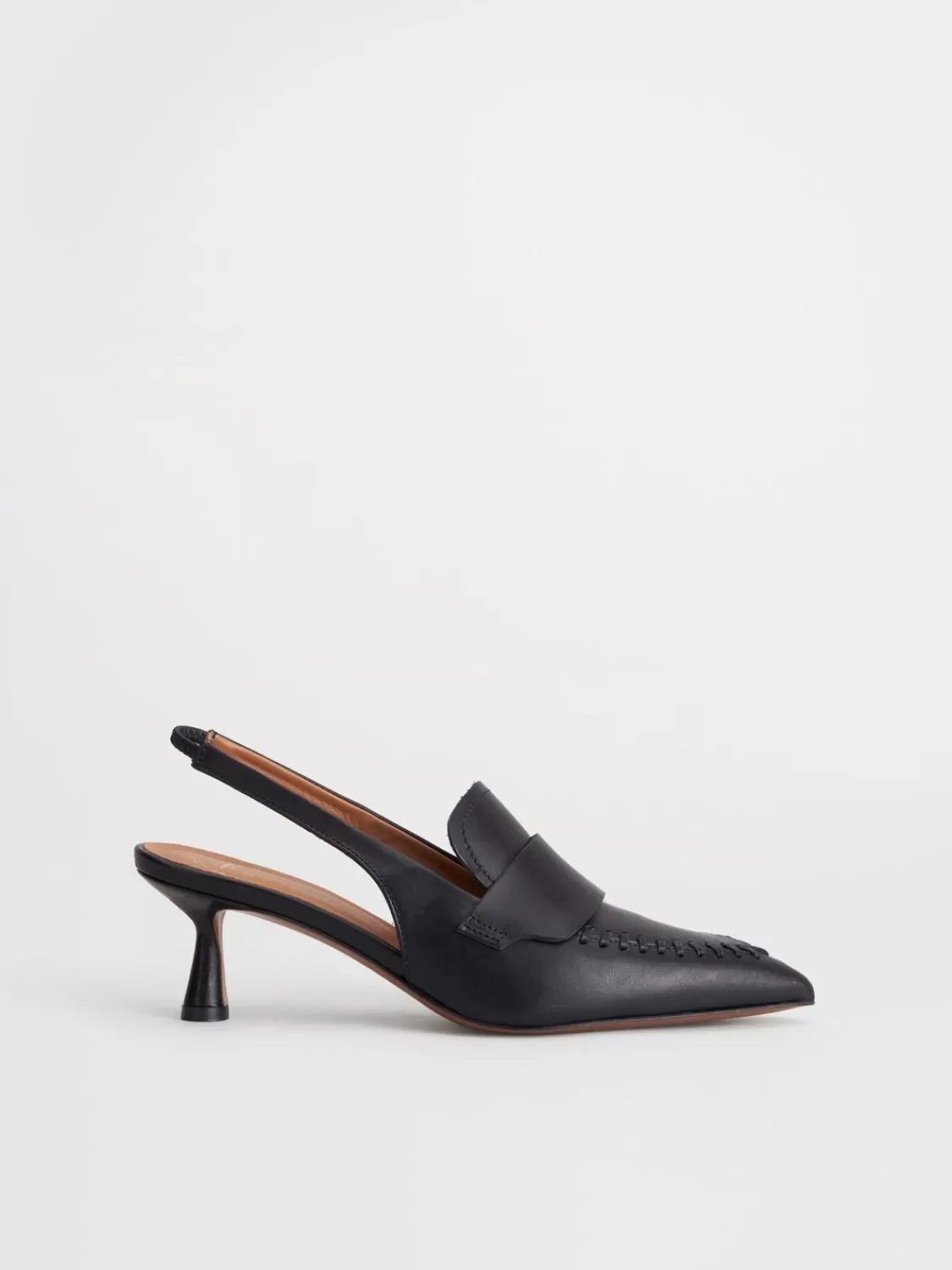 ATP Atelier Severino Lader Slingbacks Svart Cheap