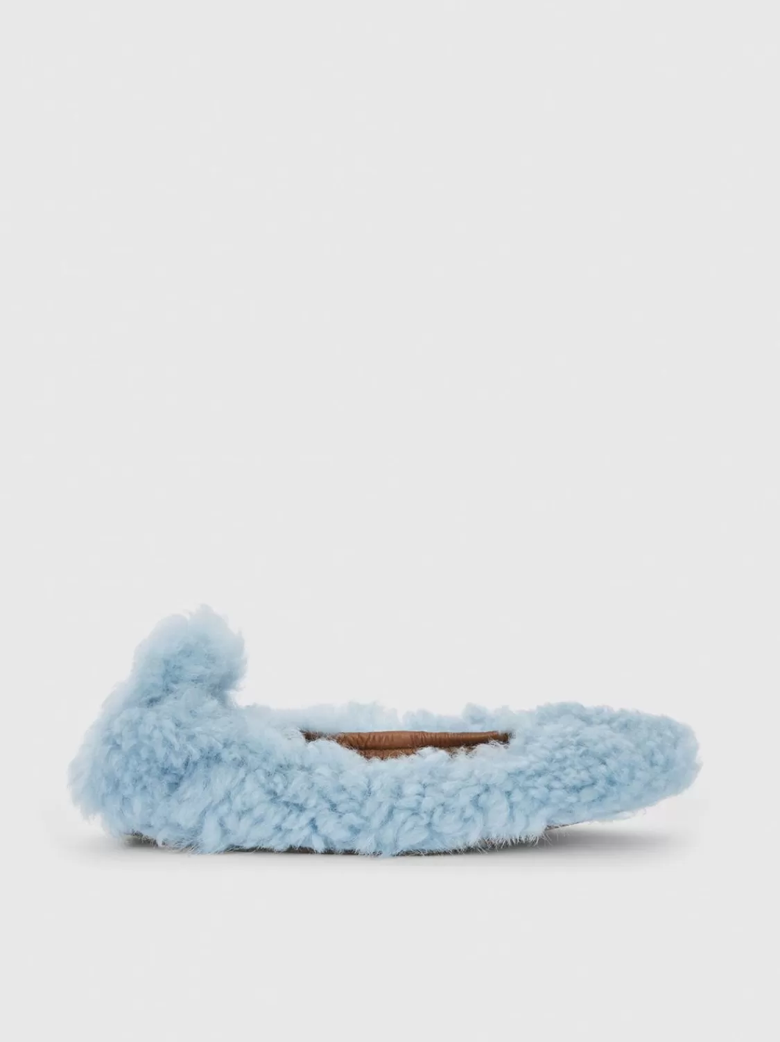 ATP Atelier Teano Shearling Ballet Flats Baby Bla Flash Sale