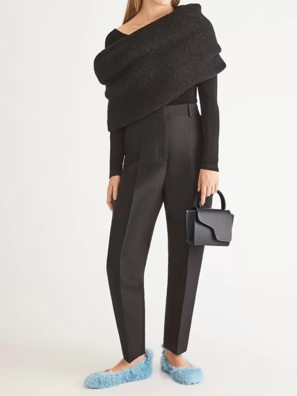 ATP Atelier Teano Shearling Ballet Flats Baby Bla Flash Sale